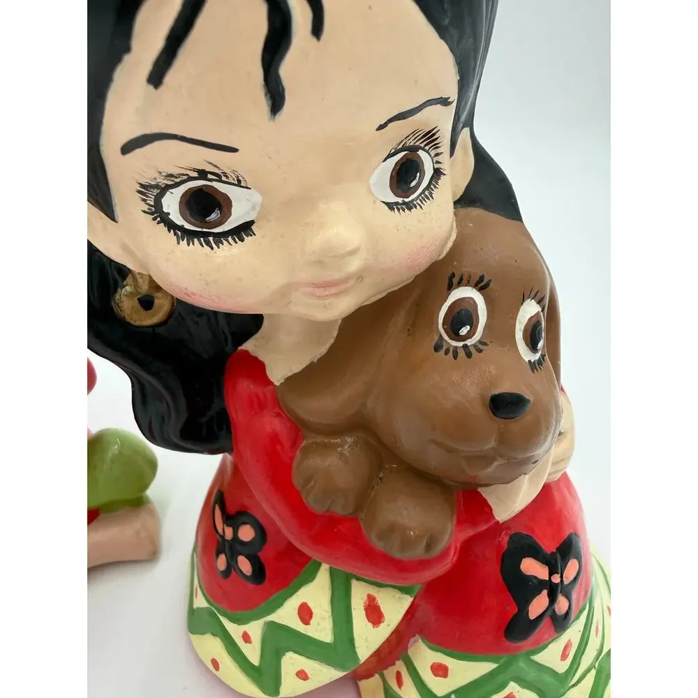 1982 Ceramic Hispanic Girl PAIR